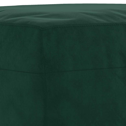 fodskammel 70x55x41 cm velour mørkegrøn