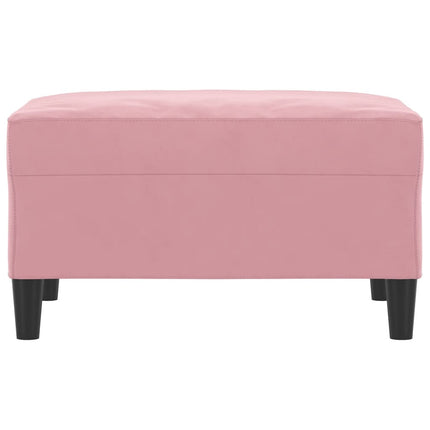 fodskammel 70x55x41 cm velour lyserød
