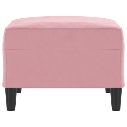 fodskammel 70x55x41 cm velour lyserød