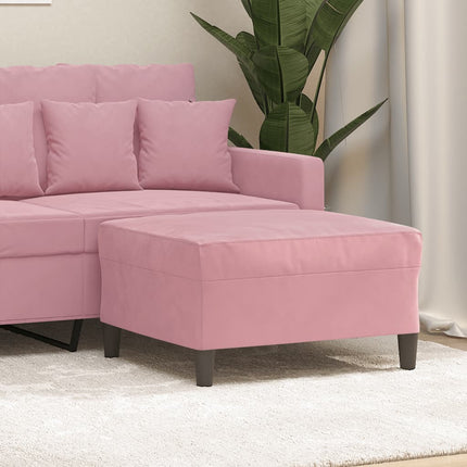 fodskammel 70x55x41 cm velour lyserød