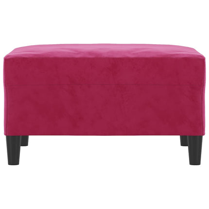 fodskammel 70x55x41 cm velour vinrød