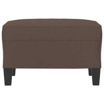 fodskammel 60x50x41 cm kunstlæder brun