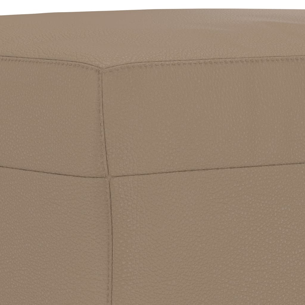 fodskammel 70x55x41 cm kunstlæder cappuccinofarvet