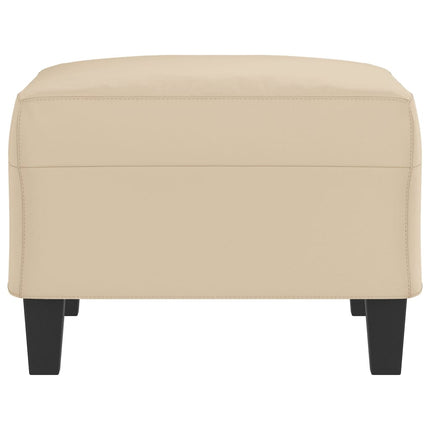 fodskammel 70x55x41 cm mikrofiberstof cremefarvet