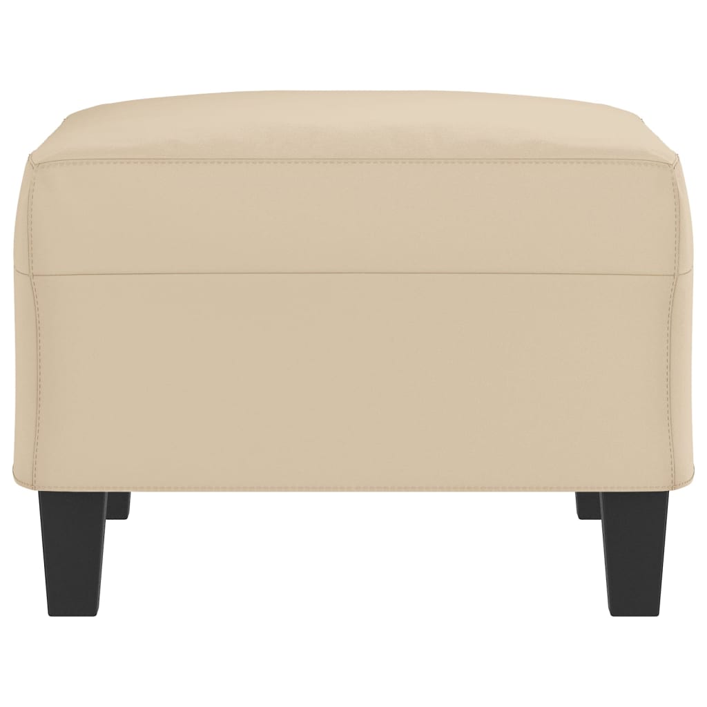 fodskammel 70x55x41 cm mikrofiberstof cremefarvet