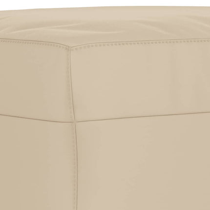 fodskammel 70x55x41 cm mikrofiberstof cremefarvet