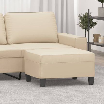 fodskammel 70x55x41 cm mikrofiberstof cremefarvet