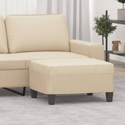 fodskammel 70x55x41 cm mikrofiberstof cremefarvet