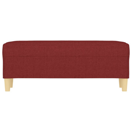 bænk 100x35x41 cm stof vinrød