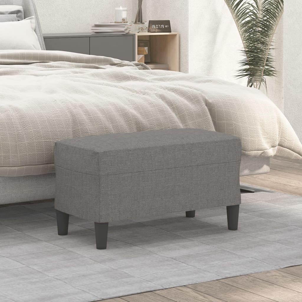 bænk 70x35x41 cm stof mørkegrå billede