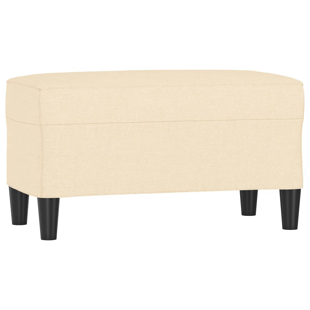 bænk 70x35x41 cm stof cremefarvet