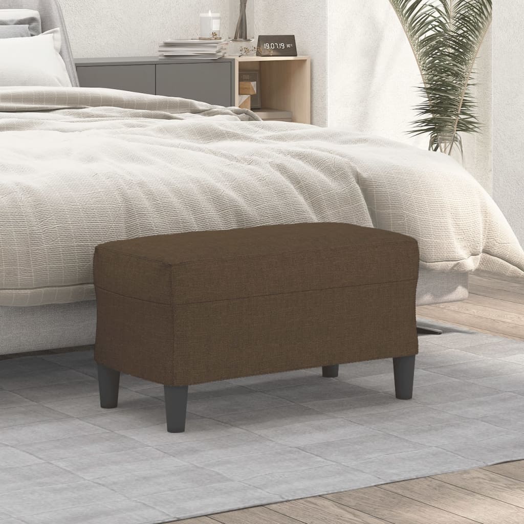 bænk 70x35x41 cm stof brun billede