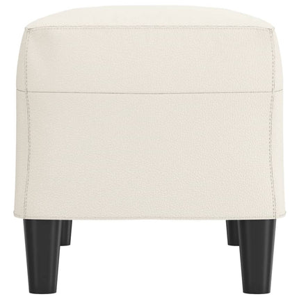 bænk 70x35x41 cm kunstlæder cremefarvet