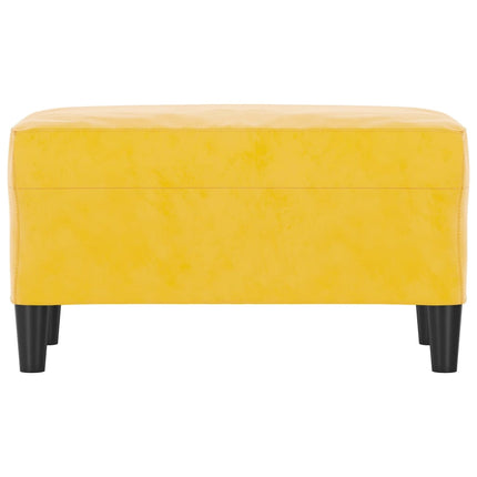 bænk 70x35x41 cm velour gul