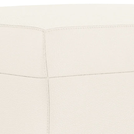 bænk 100x35x41 cm kunstlæder cremefarvet