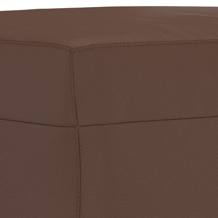 bænk 100x35x41 cm kunstlæder brun