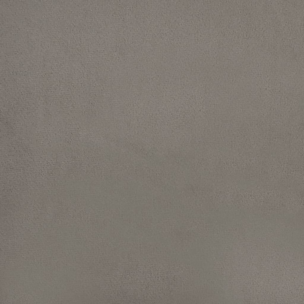 bænk 100x35x41 cm fløjl lysegrå