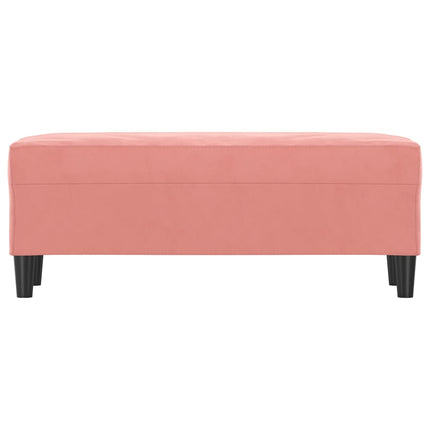 bænk 100x35x41 cm velour lyserød