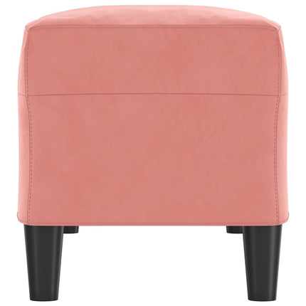 bænk 100x35x41 cm velour lyserød