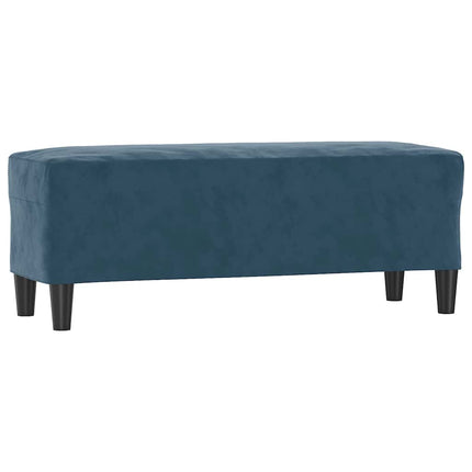bænk 100x35x41 cm velour blå
