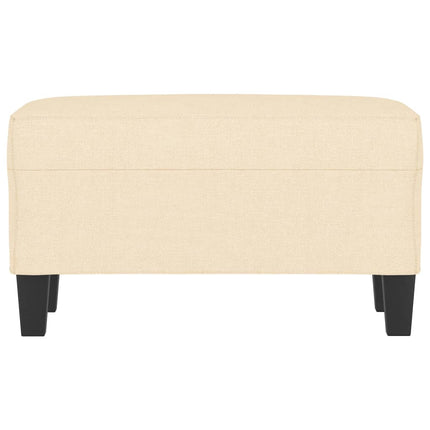 bænk 70x35x41 cm stof cremefarvet