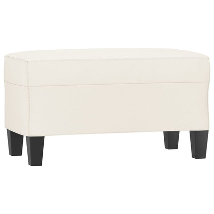 bænk 70x35x41 cm kunstlæder cremefarvet