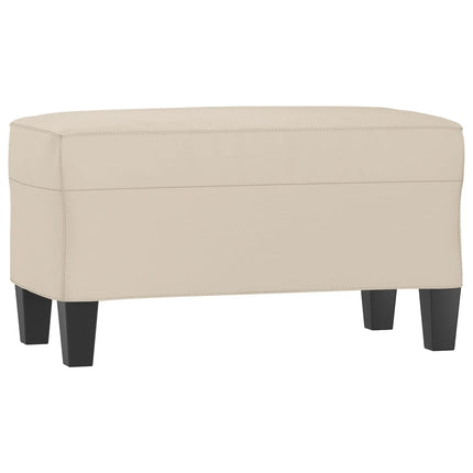 bænk 70x35x41 cm mikrofiberstof cremefarvet