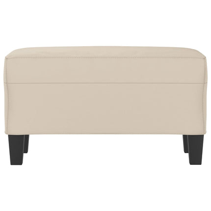 bænk 70x35x41 cm mikrofiberstof cremefarvet