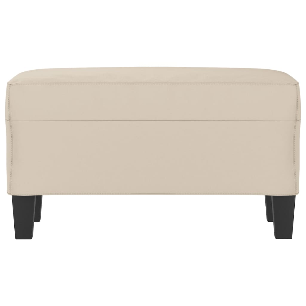 bænk 70x35x41 cm mikrofiberstof cremefarvet