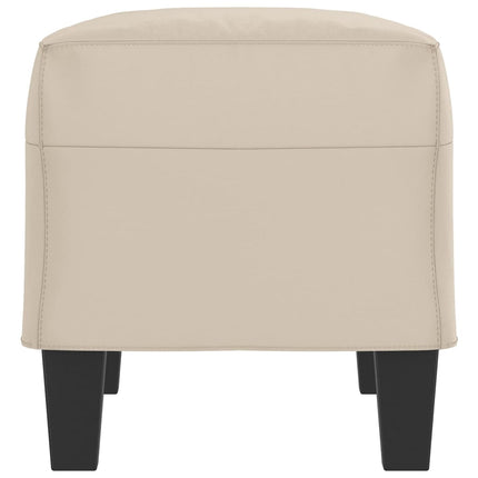 bænk 70x35x41 cm mikrofiberstof cremefarvet