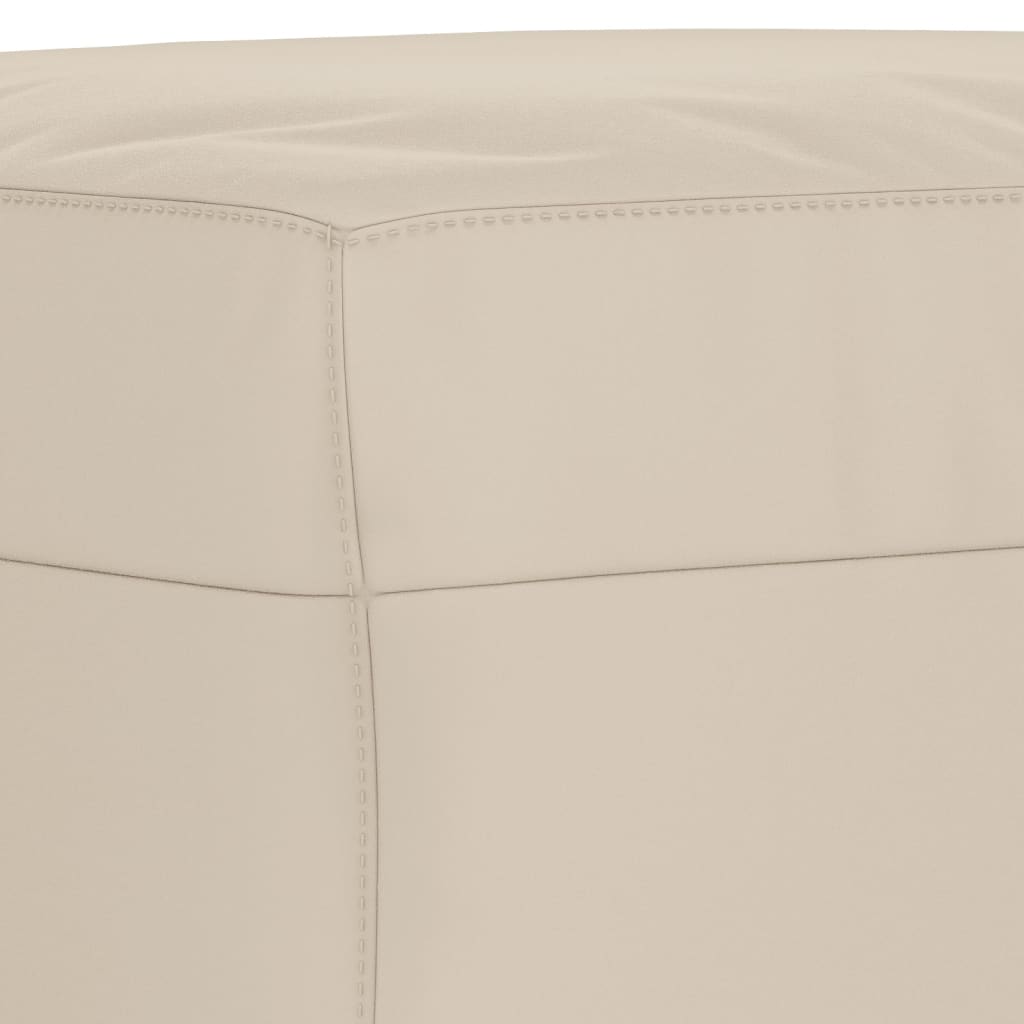 bænk 70x35x41 cm mikrofiberstof cremefarvet