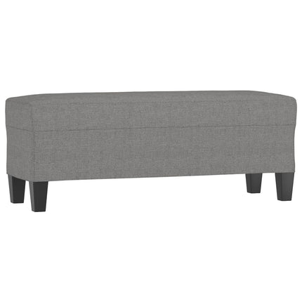 bænk 100x35x41 cm stof mørkegrå
