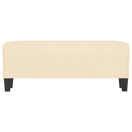bænk 100x35x41 cm stof cremefarvet