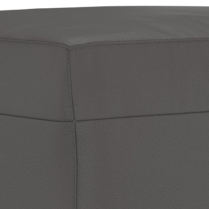 bænk 100x35x41 cm kunstlæder grå