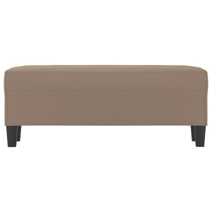 bænk 100x35x41 cm mikrofiberstof gråbrun