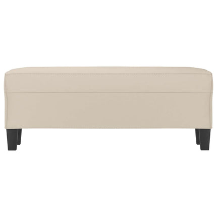 bænk 100x35x41 cm mikrofiberstof cremefarvet