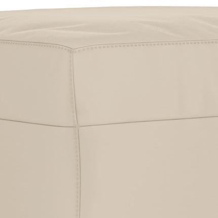 bænk 100x35x41 cm mikrofiberstof cremefarvet