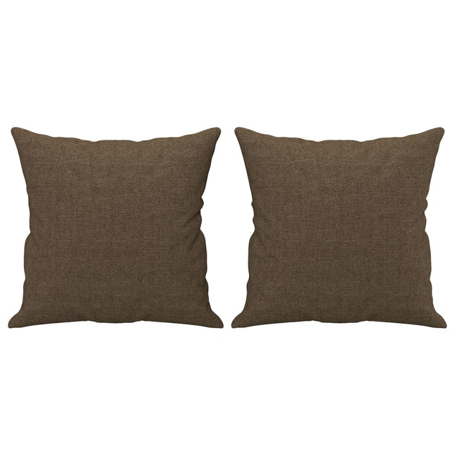 pyntepuder 2 stk. 40x40 cm stof brun