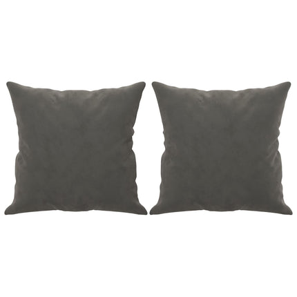 pyntepuder 2 stk. 40x40 cm velour mørkegrå