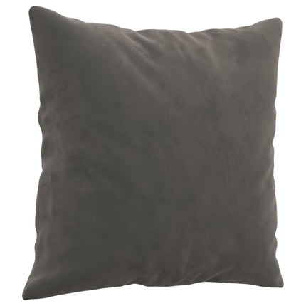 pyntepuder 2 stk. 40x40 cm velour mørkegrå