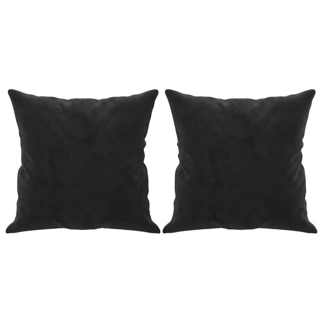 pyntepuder 2 stk. 40x40 cm velour sort