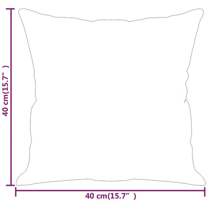 pyntepuder 2 stk. 40x40 cm velour sort