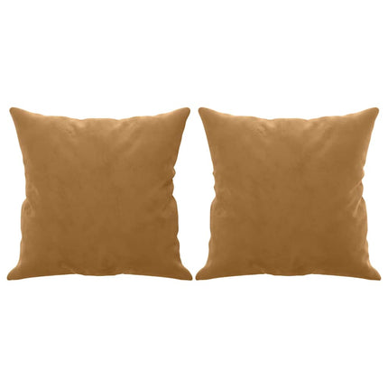 pyntepuder 2 stk. 40x40 cm velour brun