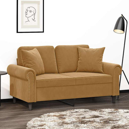 pyntepuder 2 stk. 40x40 cm velour brun