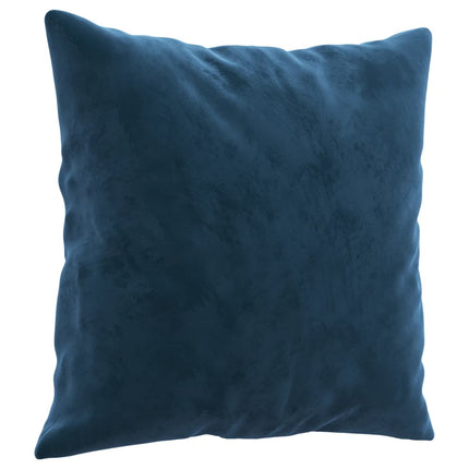 pyntepuder 2 stk. 40x40 cm velour blå