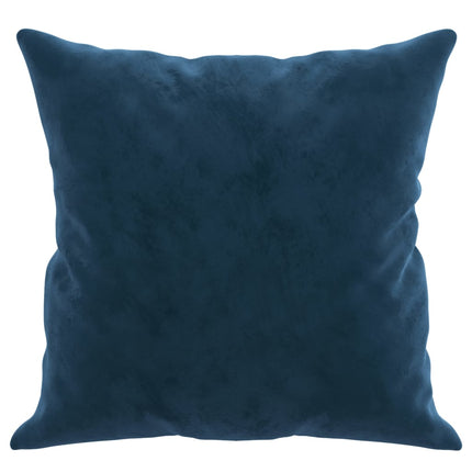 pyntepuder 2 stk. 40x40 cm velour blå