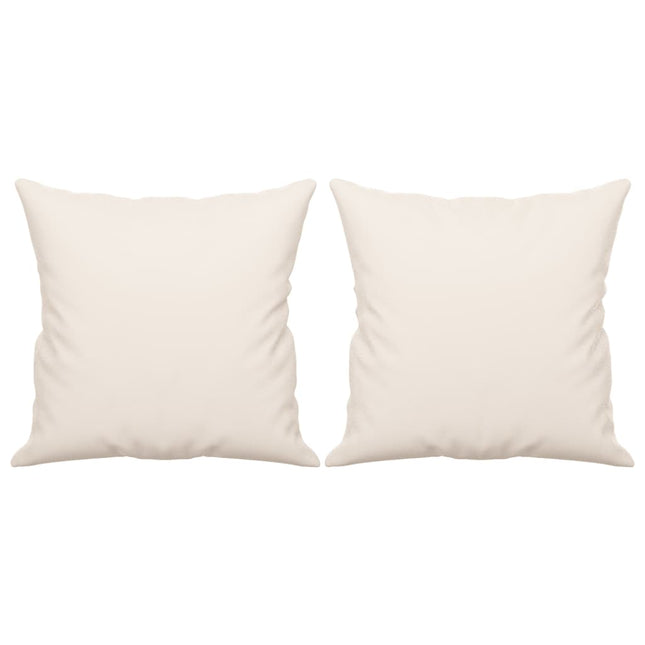 pyntepuder 2 stk. 40x40 cm mikrofiberstof beige