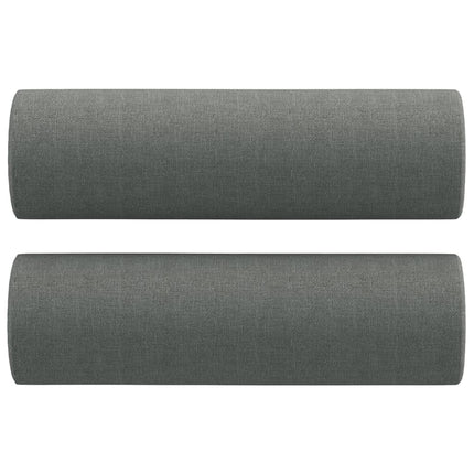 pyntepuder 2 stk. Ø15x50 cm stof mørkegrå