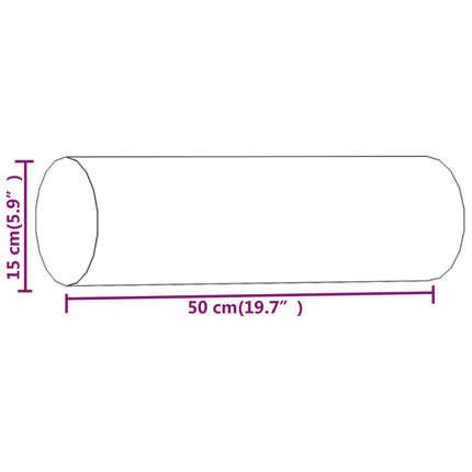pyntepuder 2 stk. Ø15x50 cm stof mørkegrå