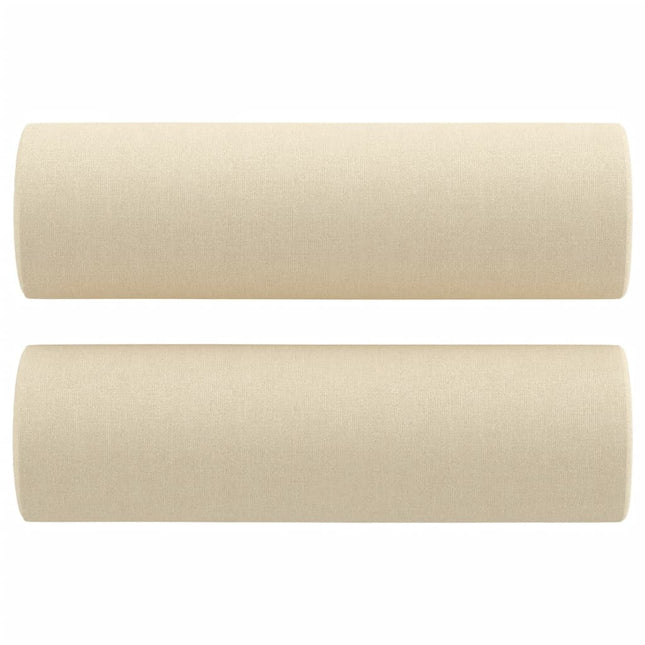 pyntepuder 2 stk. Ø15x50 cm stof cremefarvet